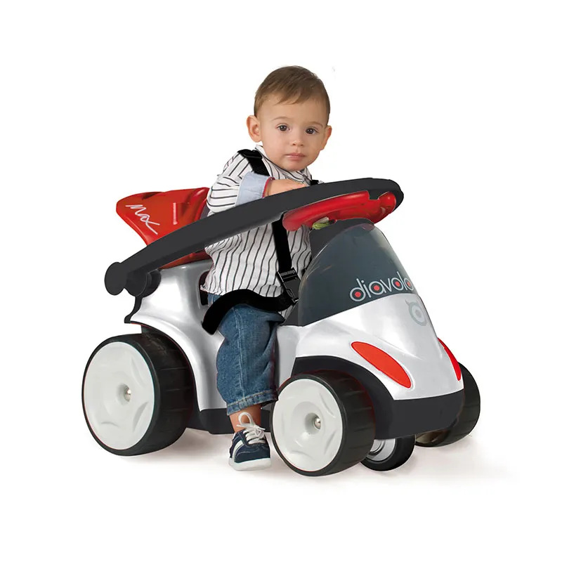 Bebeboutik Porteur Voiture Diavolo 9en1 Rouge Gris 10m