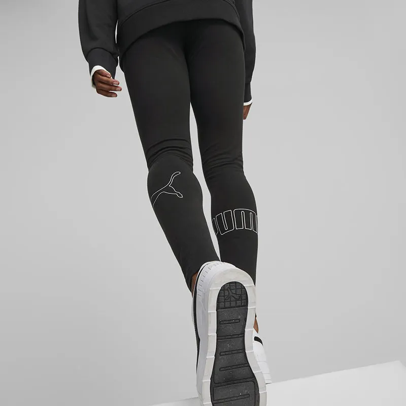 Legging 7/8 Femme Power Colorblock Puma - Noir-3
