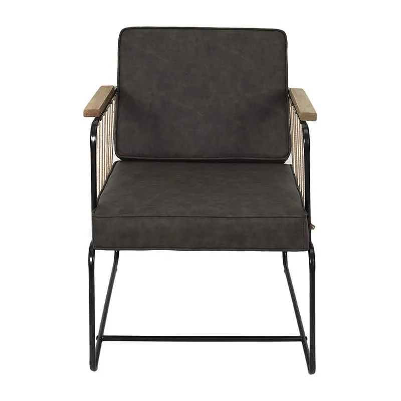 Fauteuil Benson Marron - 73x79cm-2