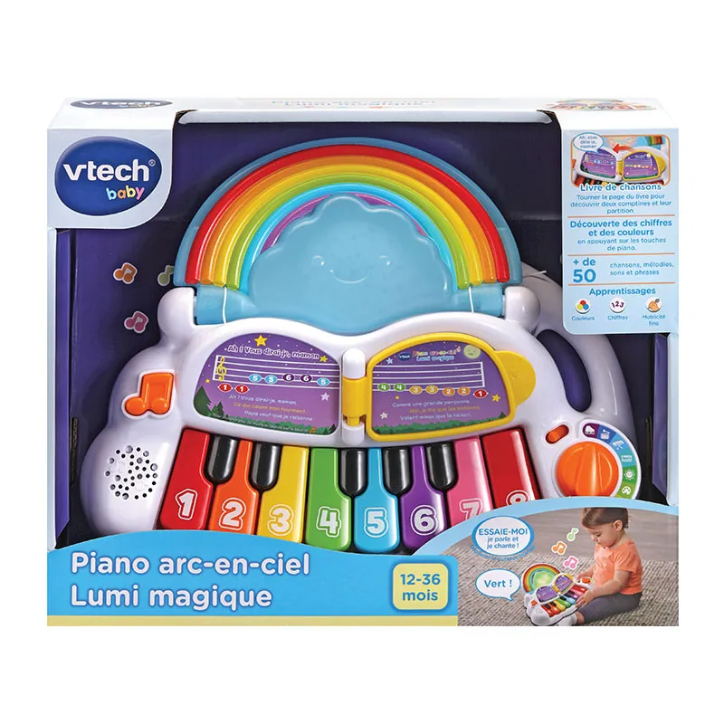 Piano Arc-en-ciel Lumi Magique - 12m+-4
