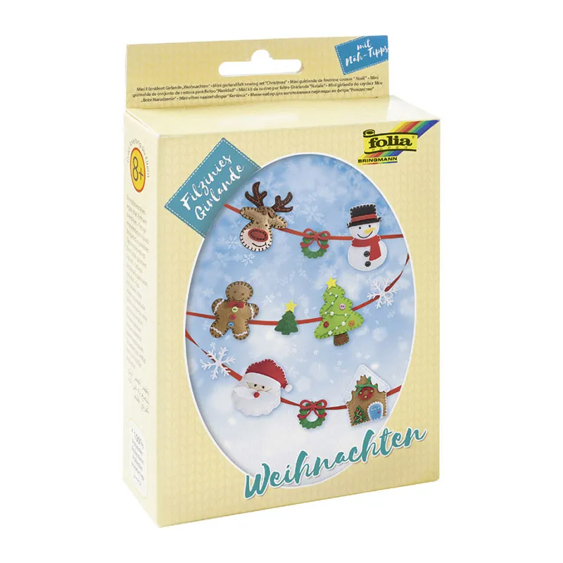 Mini kit de feutrine Guirlande de Noël - 105cm-0