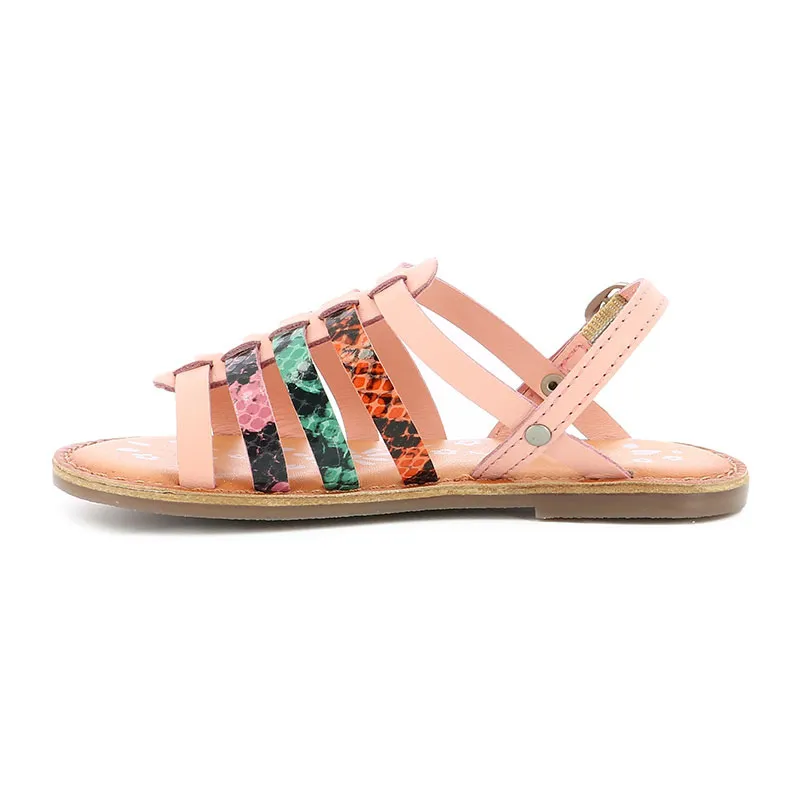 Sandales Dixon - Rose/Reptile/Tricolore-3