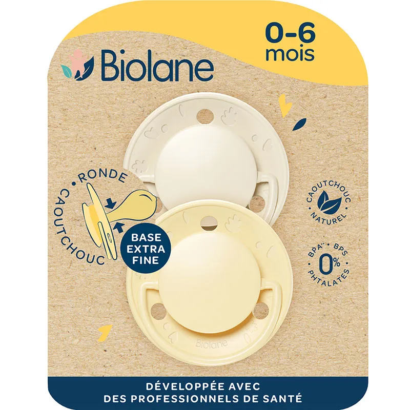 Tétines rondes - Originale - Jaune/Beige-1