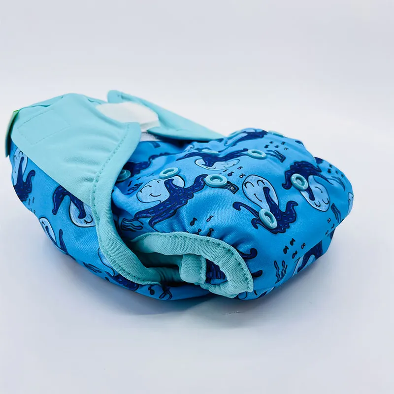 Couche lavable ajustable + 1 Insert - Pieuvre - BUM DIAPERS-1