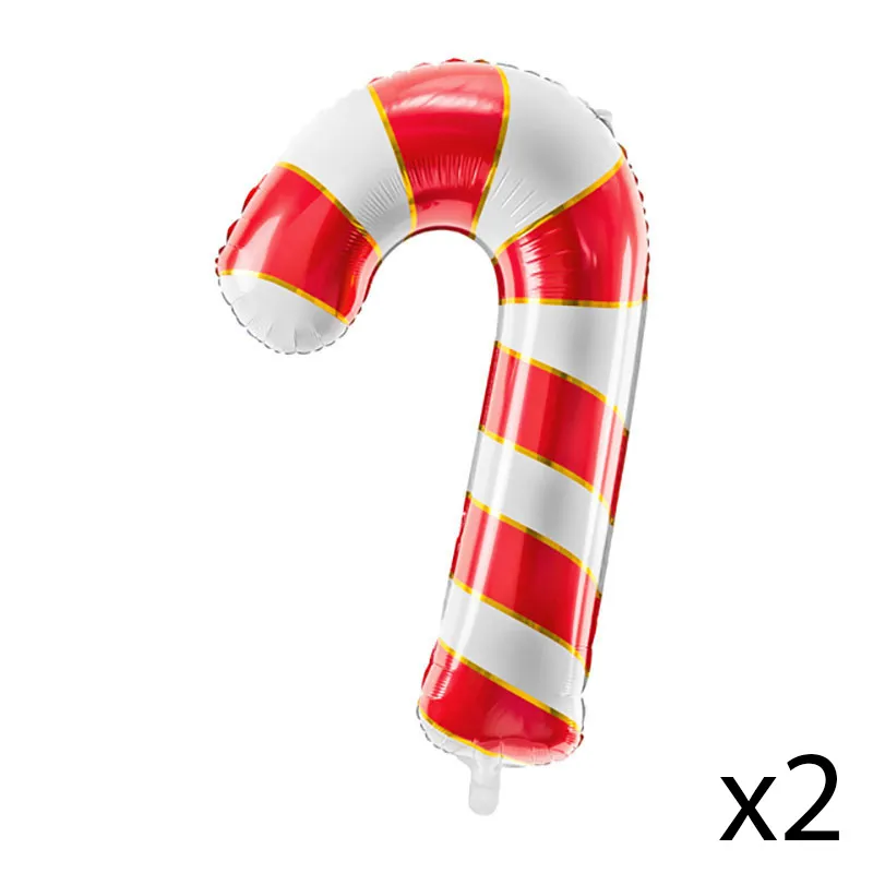 2 Ballons Mylar Canne à sucre - 50x82cm-PDECO-0