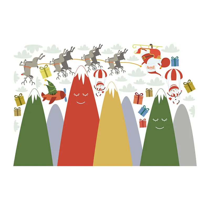 Stickers - Montagnes scandi. Joyeux Noël-4