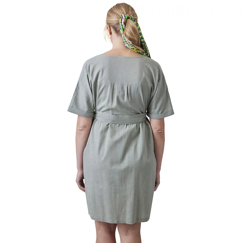Robe courte de grossesse/allait - Vert-3