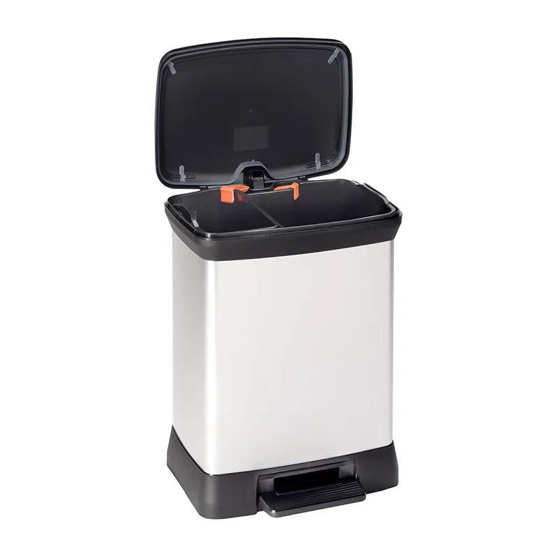 Poubelle de tri Decobin duo 70% recyclé Métal - 10/18L-2