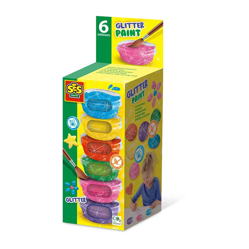 Pots de gouache pailletée 6x45ml - 36m+-1