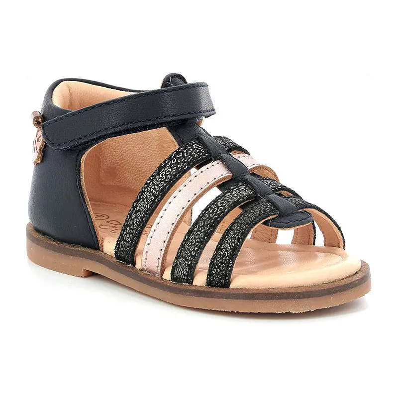 Sandales Bébé Nime Cuir - Marine/Leo-0