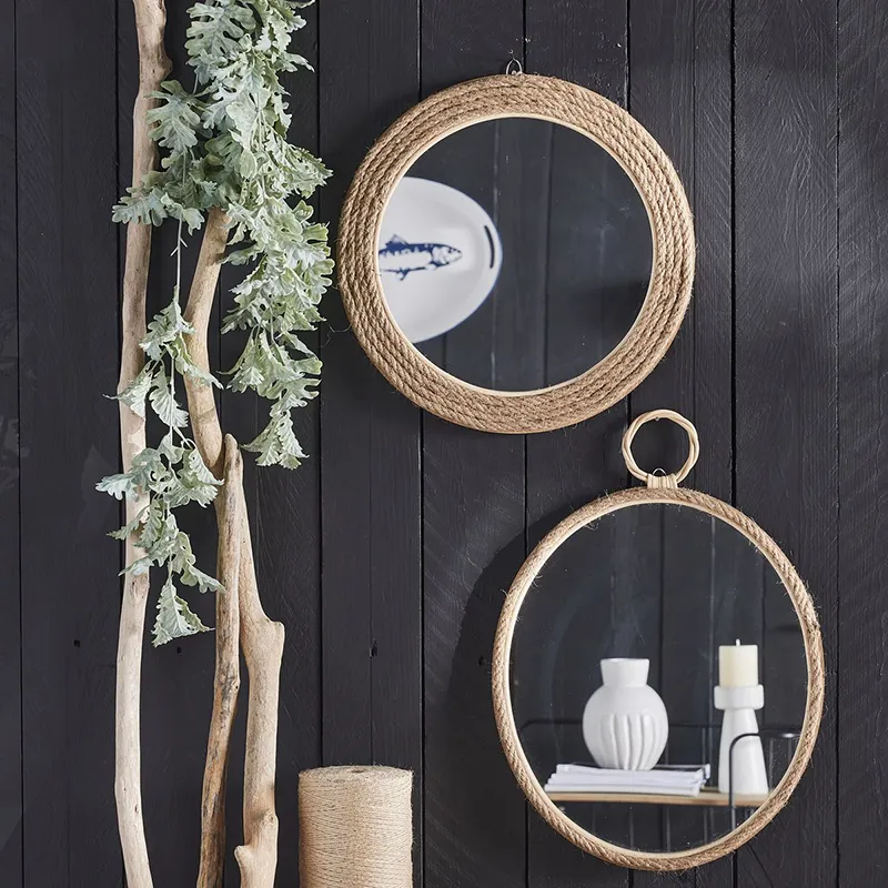 Miroir rond Corde French Port Factory - 35x35cm-0