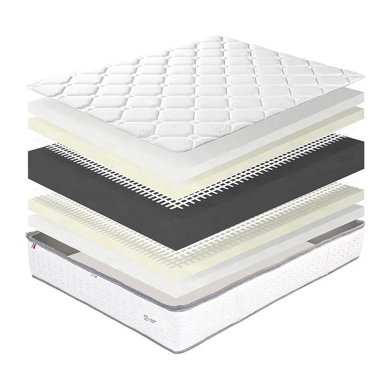 Matelas Iris 20cm mousse haute résilience + Sommier Gris 20cm-5
