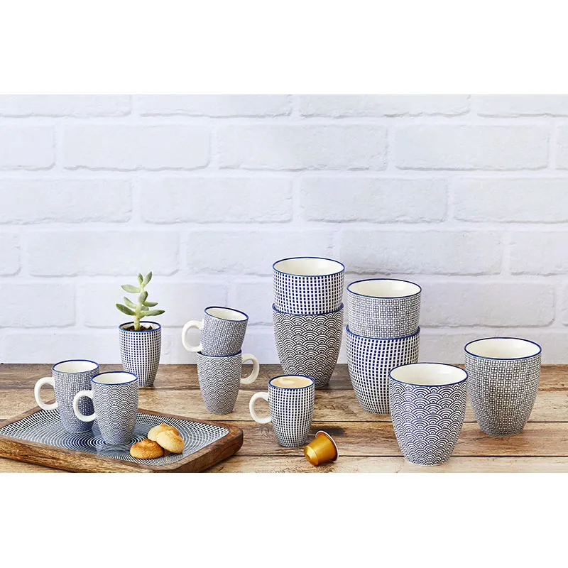 2 Mugs Dark Blue Square - 30cl-4