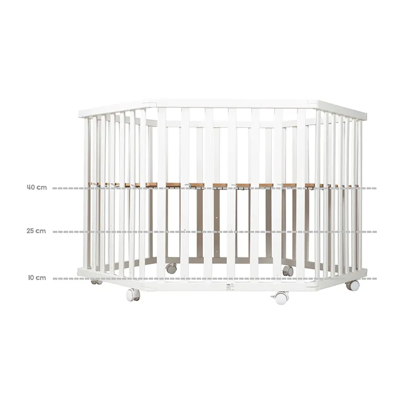 Parc Rock Star Baby Bois Blanc - 121x106x72cm-2