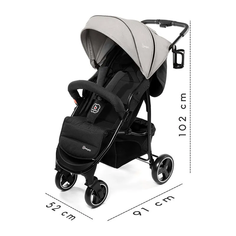 Poussette Compacte Basket Gris Chiné - 0m+-5