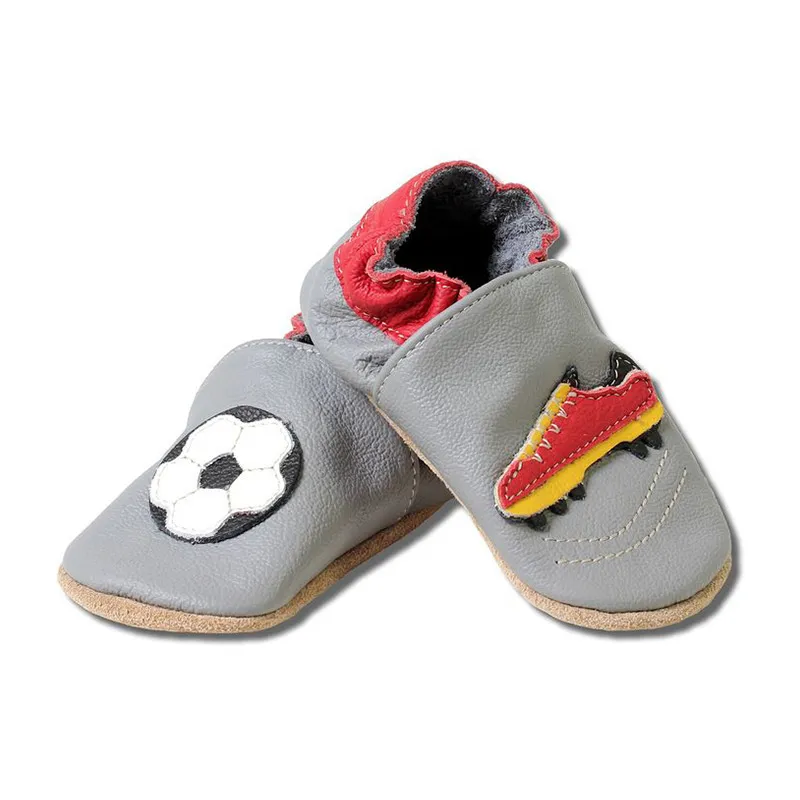 Chaussons cuir World Cup 2018 - Gris-4