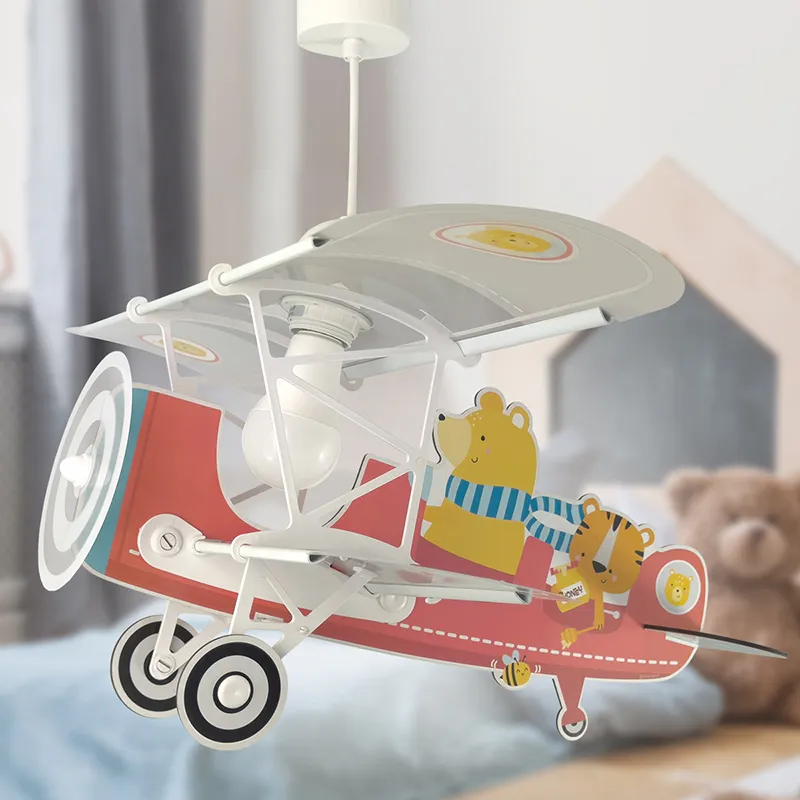 Lustre Avion Petit Ours Teddy - 64x47x25cm-1