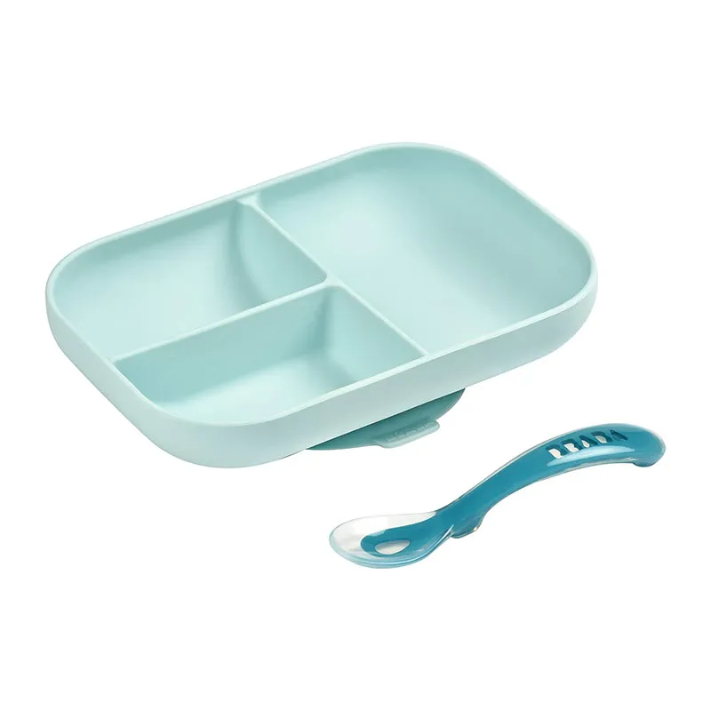 Set repas silicone Bleu - 2pcs -1