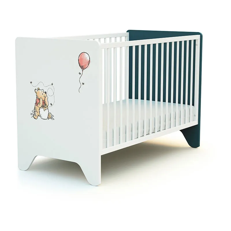 Lit bébé Disney Winnie Blanc/Canard - 60x120cm-0