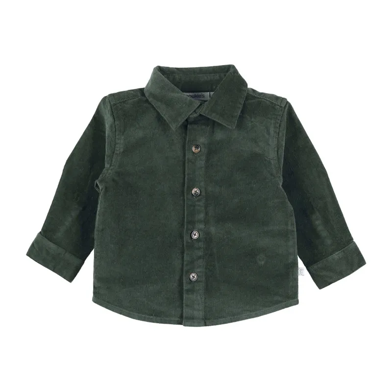 Surchemise Velours - Vert-1
