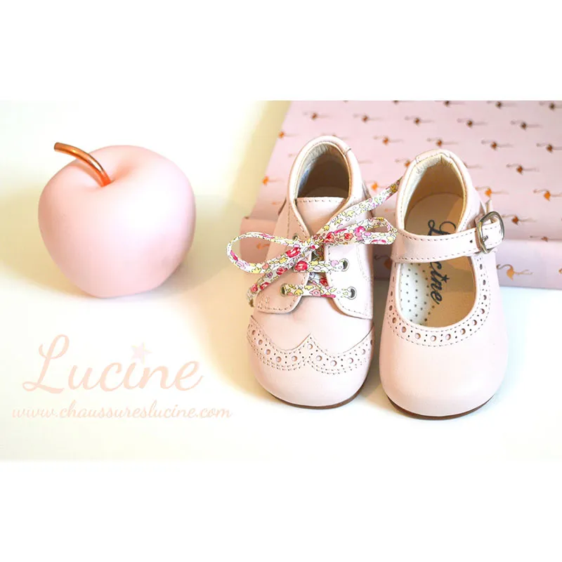 Chaussures Babies Charles IX Alice à boucle - Cuir Rose pâle-2