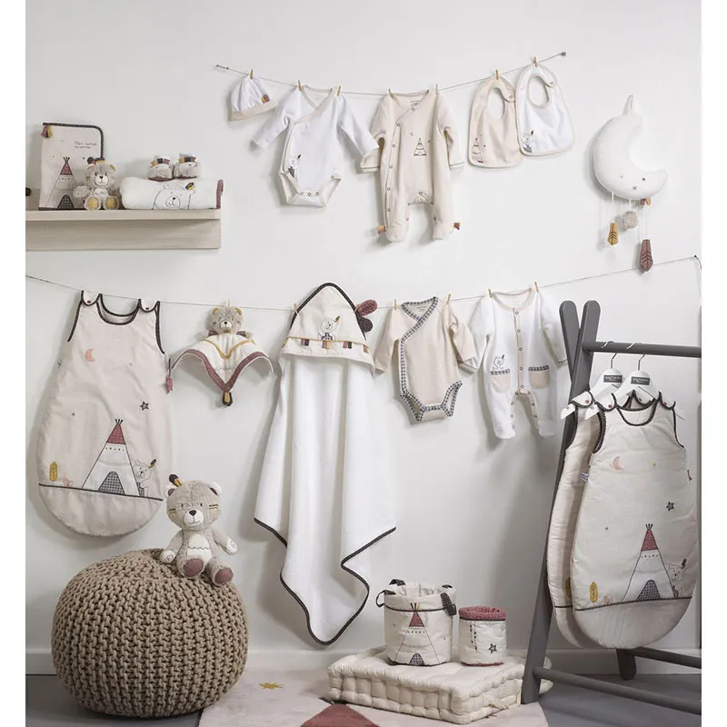 Doudou mouchoir Timouki Blanc/Beige - 35x24x10cm-4