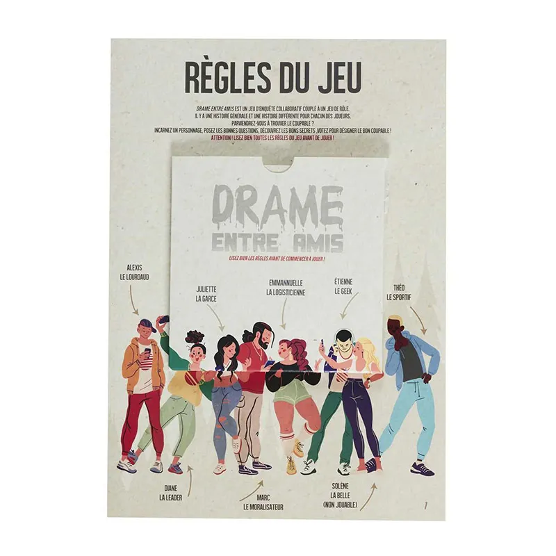 Jeu Escape Game Drame entre Amis - 35x45x5cm-1