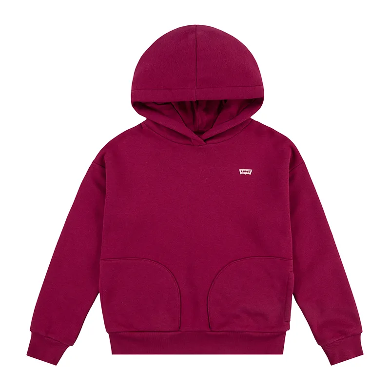 Sweat à capuche Junior Batwing - Red Plum-0
