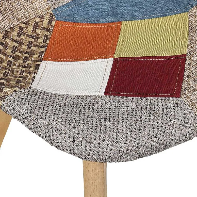 Chaise patchwork enfant Léonie Bleu - 33,5x35,5x58cm-4