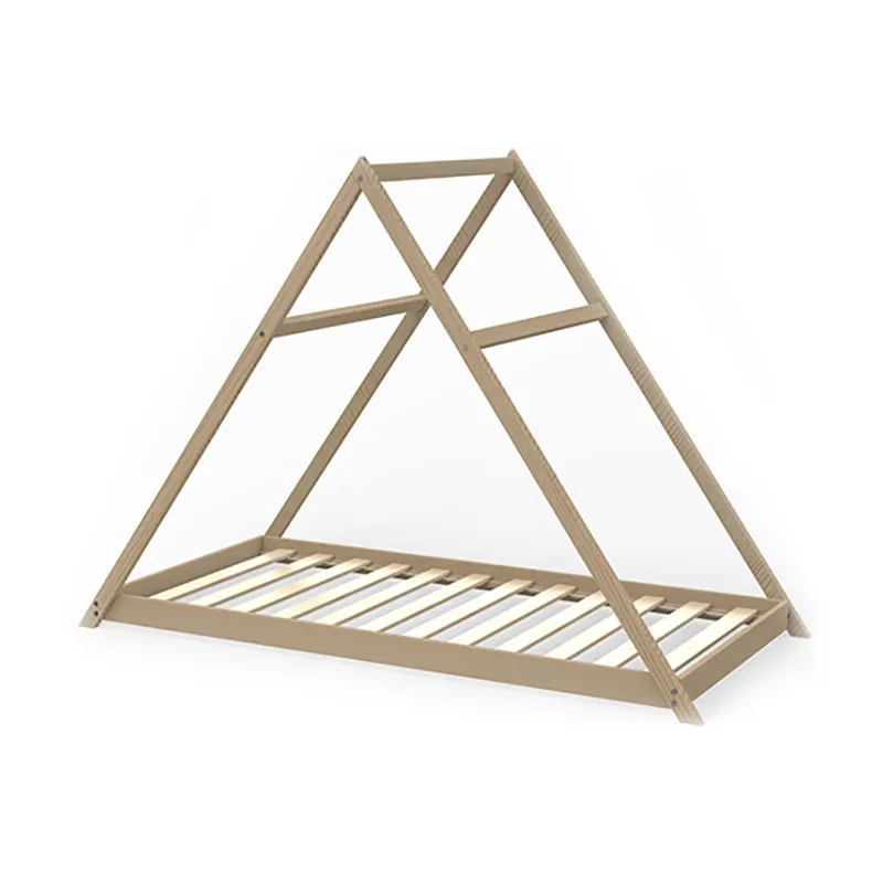 Lit cabane + Sommier Apache Brut-1