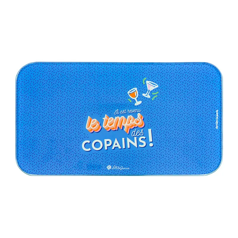 Planche à saucisson Le temps des copains 2pcs - 25x14cm - DLP-0