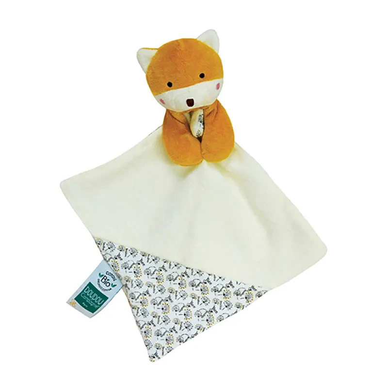 Doudou mouchoir Bio Renard Aléa - 23cm-3