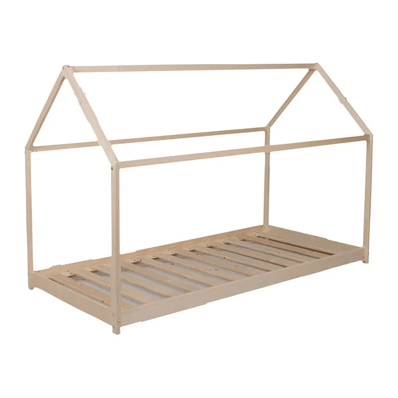 Lit cabane + Sommier Panda Brut - 70x140cm-1