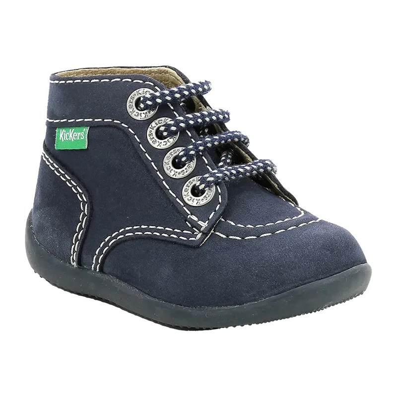 Bottillons lacets Bonbon - Marine-0