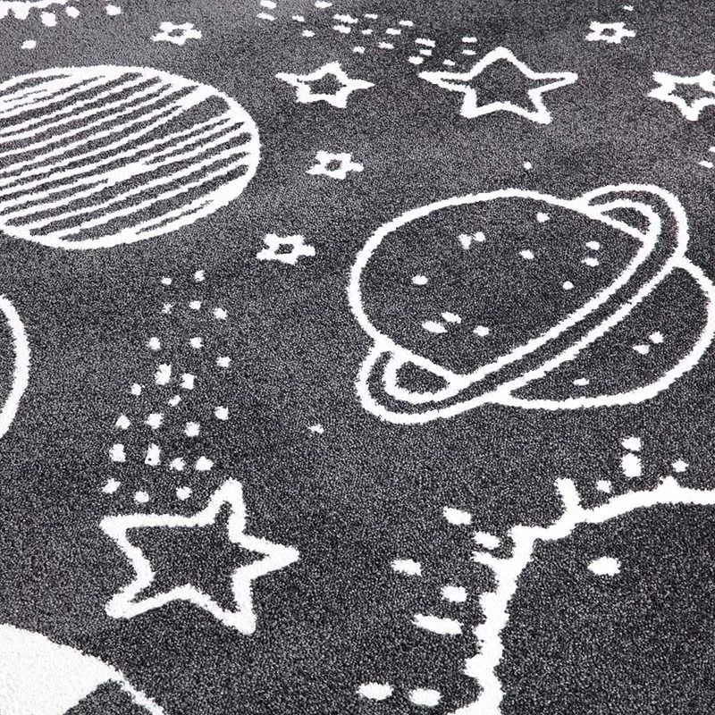 Tapis rond Anime espace Gris - ø120cm-3