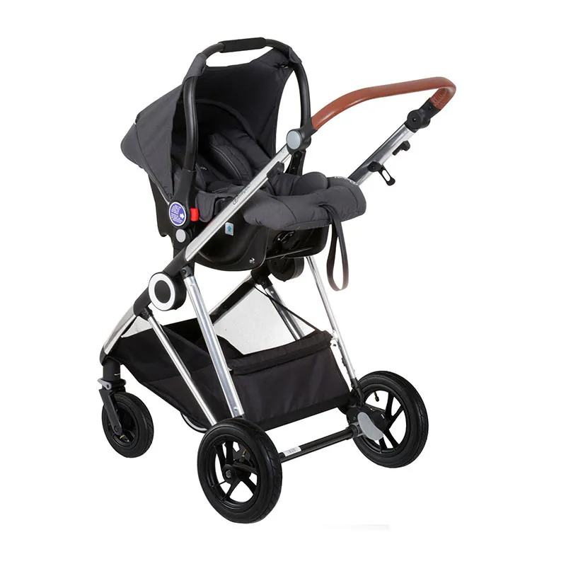 Trio Poussette transformable + Coque Gr.0+ Halime Air Gris/Silver - 0m+-6