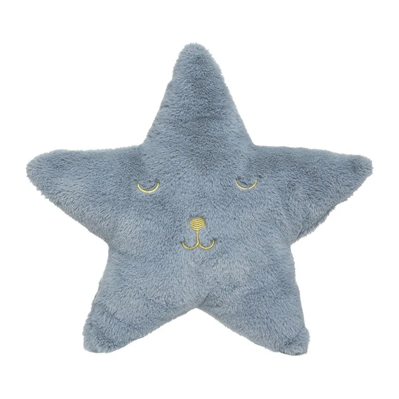 Coussin fourrure Étoile Bleu - 40x40cm-0
