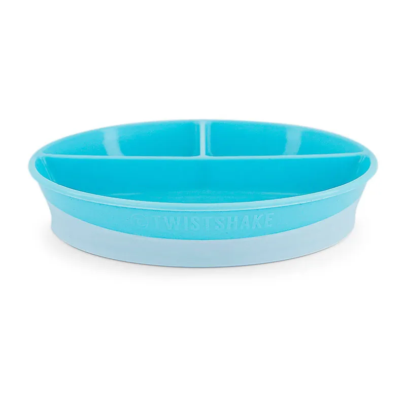 Assiette antidérapante compartimentée Bleu - 6m+-1
