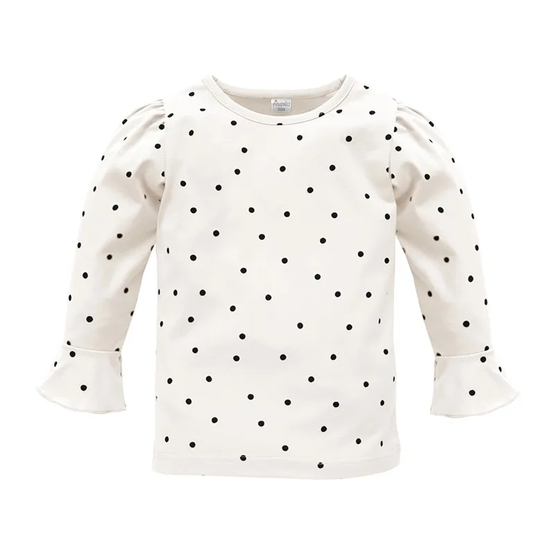 T-shirt ML Pois - Blanc/Noir-0
