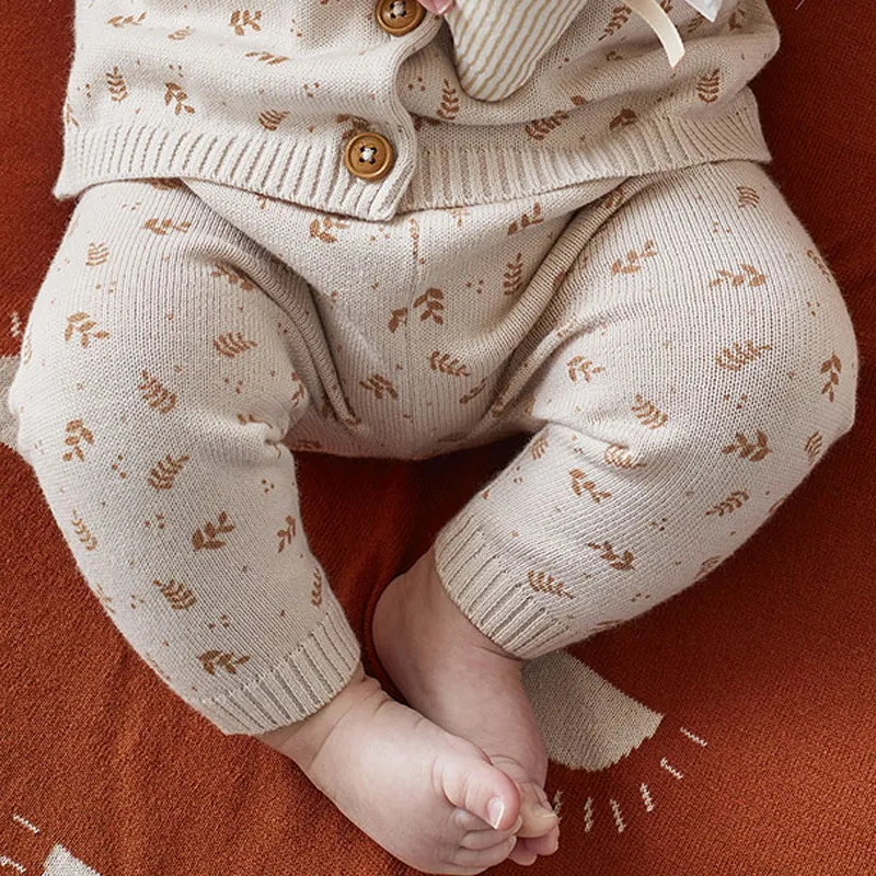 Pantalon tricot M&M - Beige-0