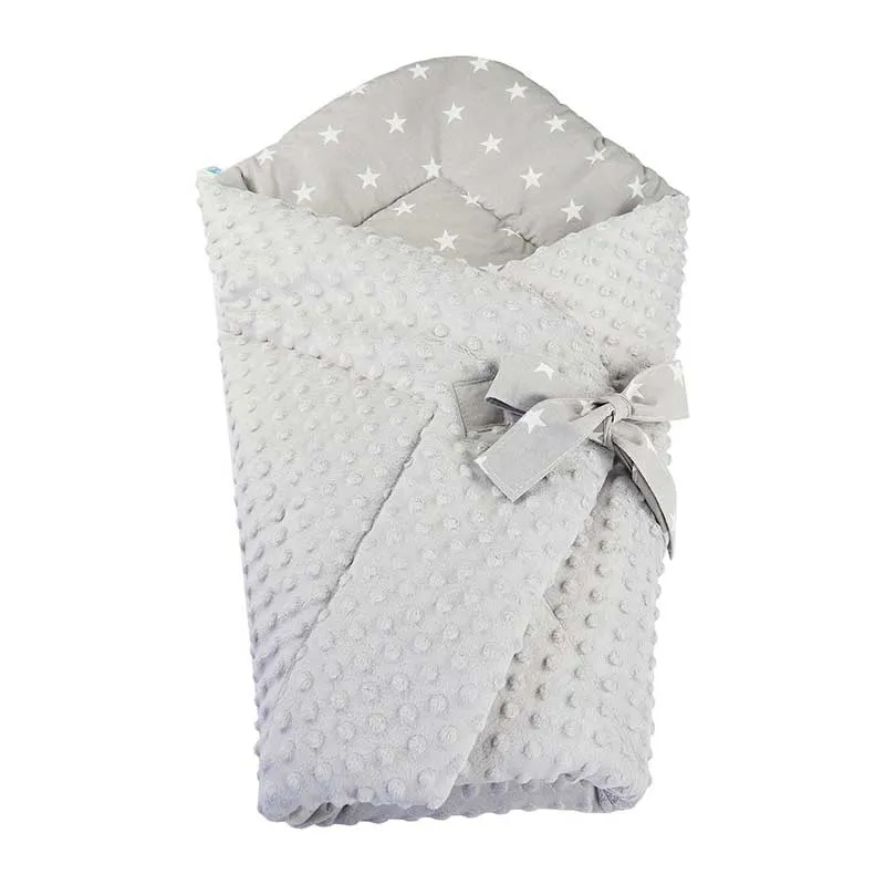 Nid d'ange Minky Étoiles Gris - 75x75cm-0
