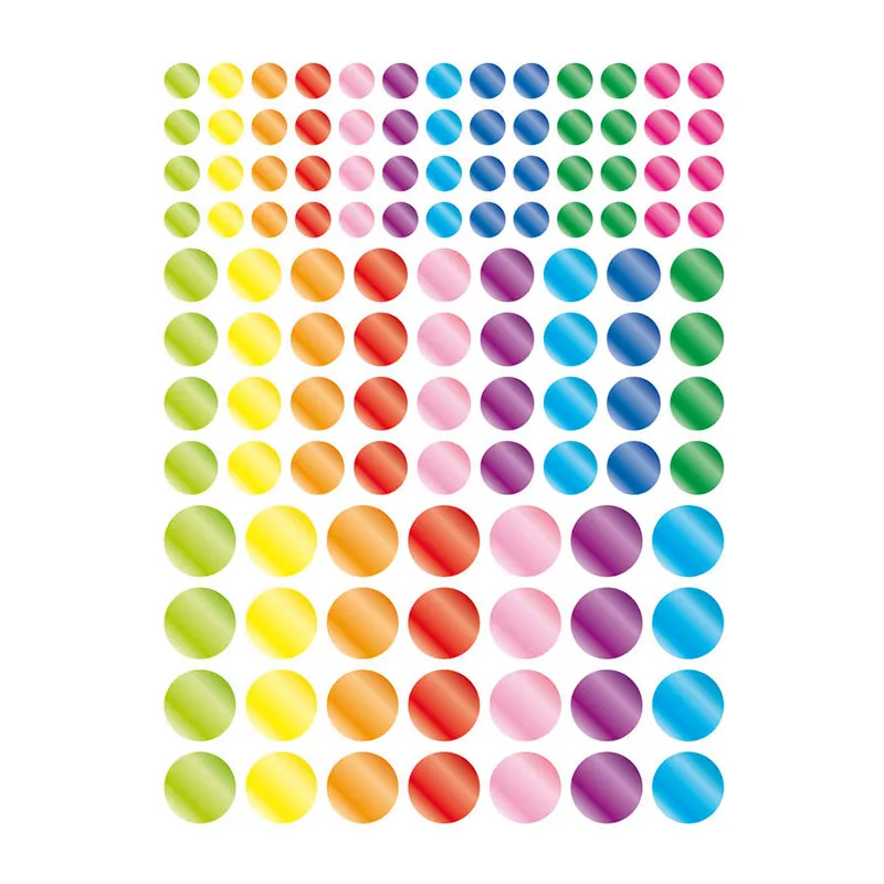 Gommettes Rondes couleurs vives - 812pcs-3