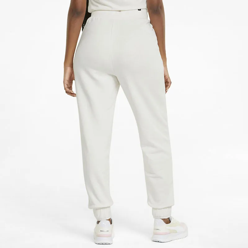 Jogging Femme Essentials Embroidery taille haute Puma - Blanc-3