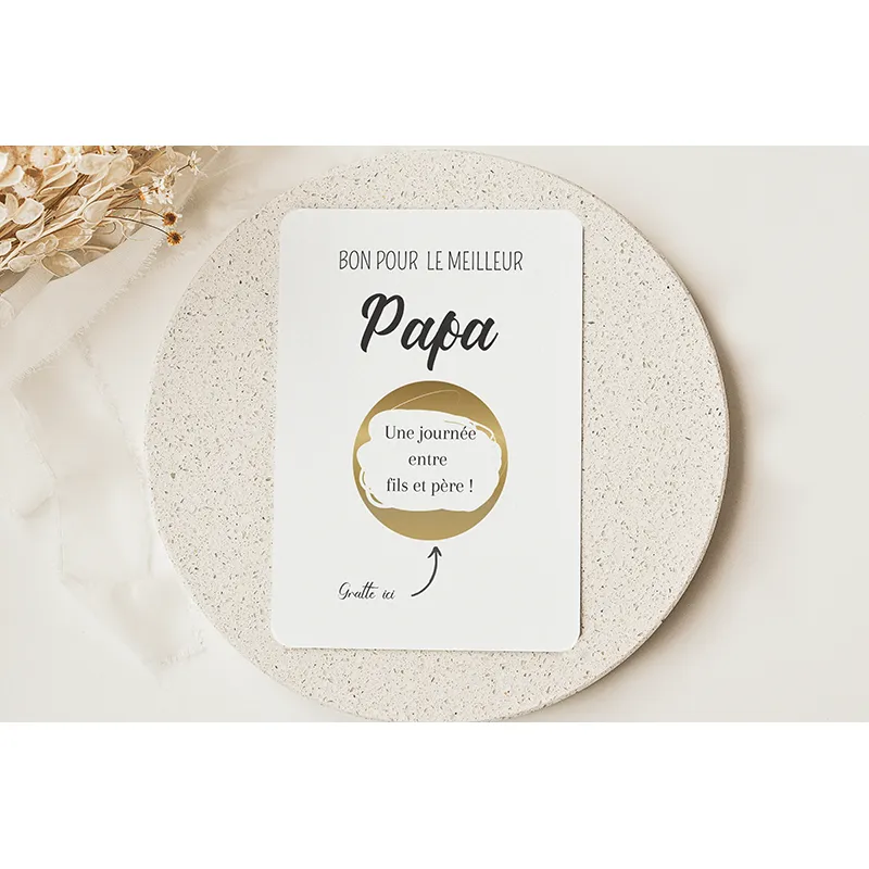 Carte à gratter A6 - Bon pour Papa-4