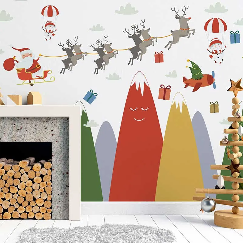 Stickers - Montagnes scandi. Joyeux Noël-1