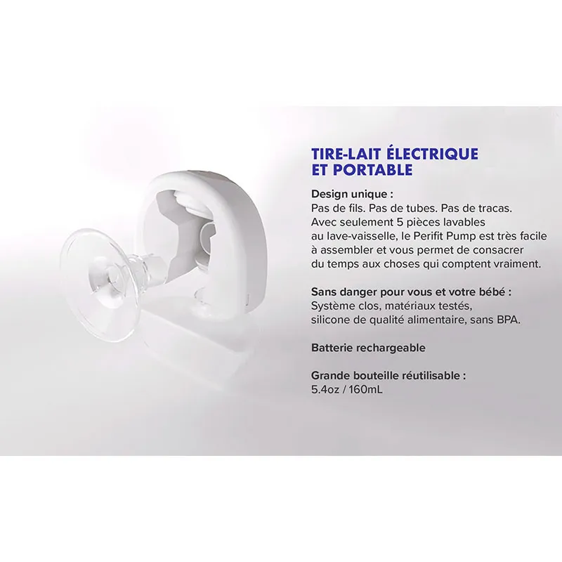 Tire lait portatif électrique Perifit Pump - Blanc -16