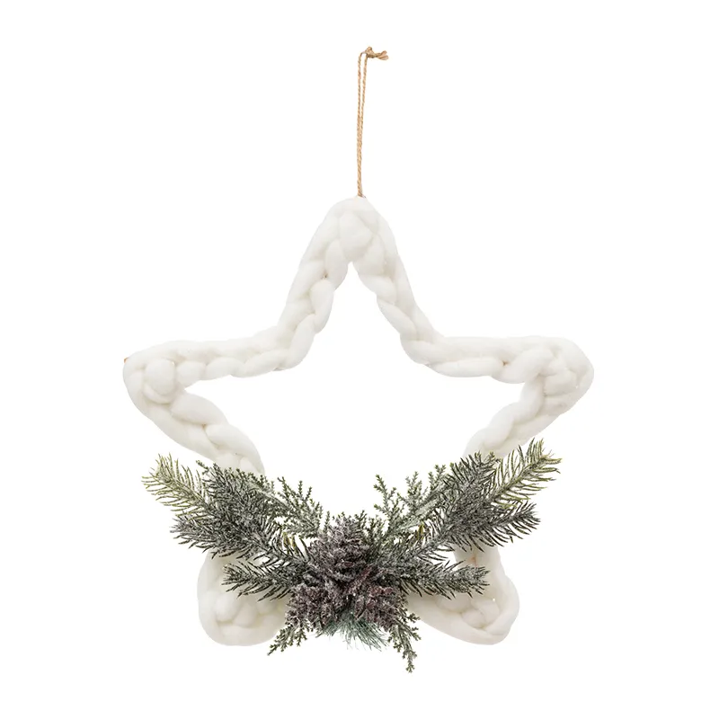 Etoile Givrée Laine Blanc - 30cm-0