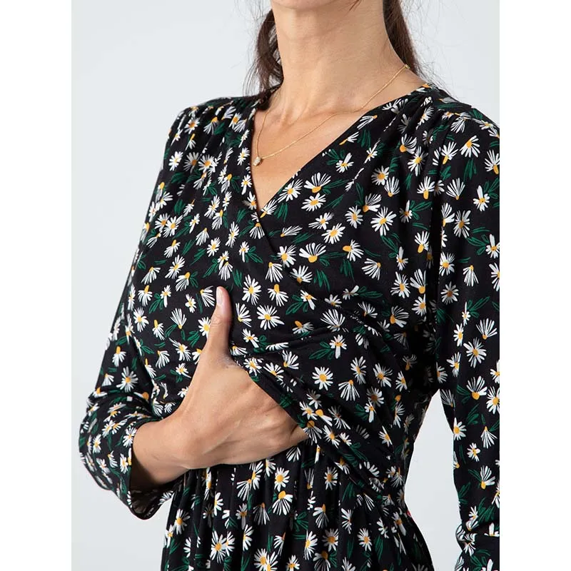 Robe de grossesse imprimé - Bleu-1