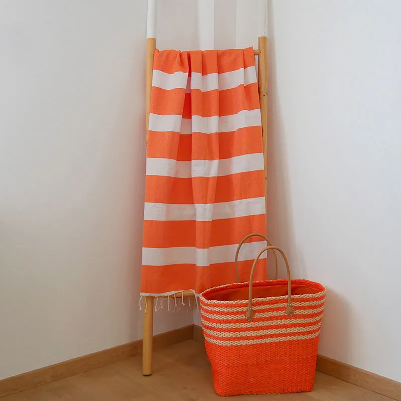 Fouta Transat Orange - 100x200cm-1