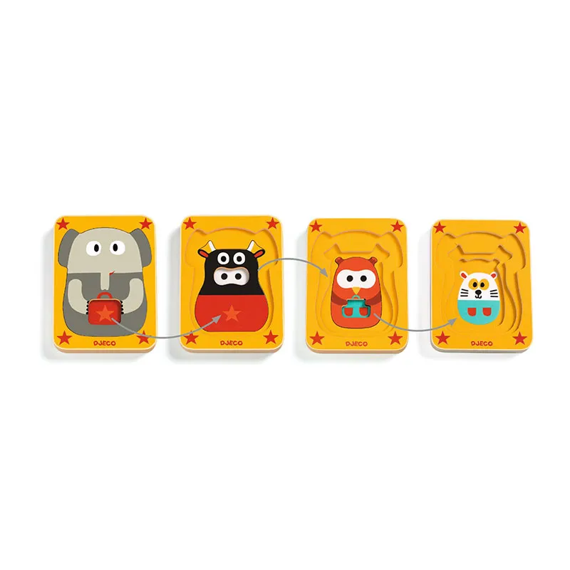 Puzzle 3 niveaux Leo & Co - 12m+-1